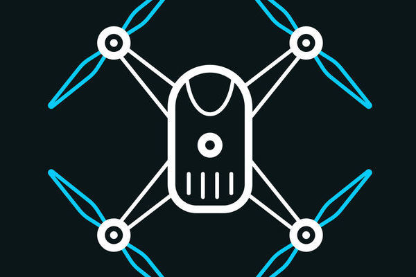 Icons of "Drone - Quadcopter" for your own design&period; Two versions of line icon with editable strokes included in the bundle&colon; - One black and blue icon on a blank background&period; - One white and blue icon on a black background&period; Vector Illustration &lpar;EPS file&comma; well layered and grouped&rpar;&period; Easy to edit&comma; manipulate&comma; resize or colorize&period; Vector and Jpeg file of different sizes&period;